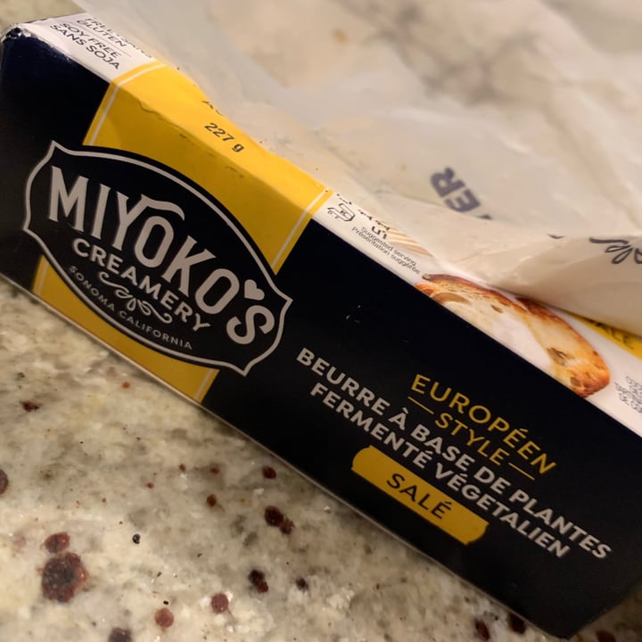 photo of Miyoko's Creamery European Style Cultured Vegan Butter Unsalted shared by @brunellab on  05 Dec 2022 - review