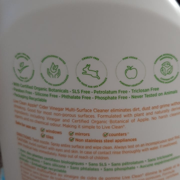 review photo of Live Clean Multi-Surface Cleaner shared by @liszy on 13 Jan 2021 - review