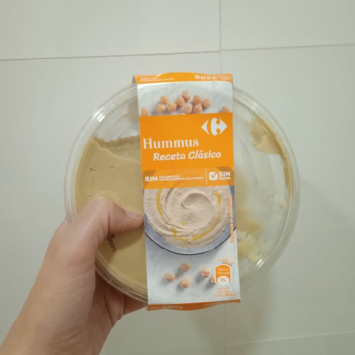 review photo of Carrefour Hummus Receta Clásica shared by @femivegan on 13 Aug 2021 - review