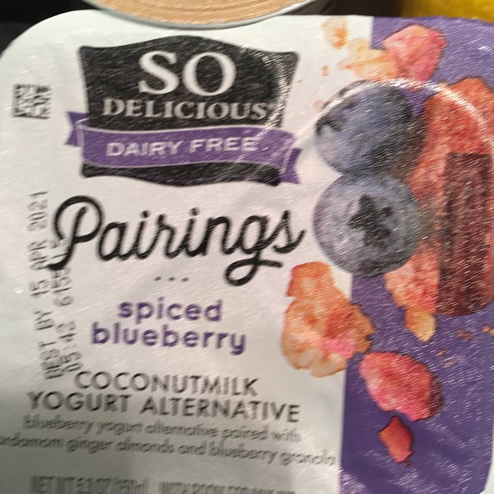 photo of So Delicious Dairy Free Pairings Spiced Blueberry Coconut Milk Yogurt Alternative shared by @zeuy on  01 Mar 2021 - review