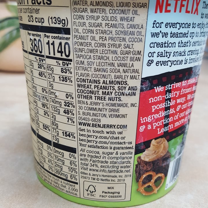 photo of Ben & Jerry's Netflix & Chilll'd Non-Dairy Frozen Dessert shared by @chris10091 on  25 May 2020 - review