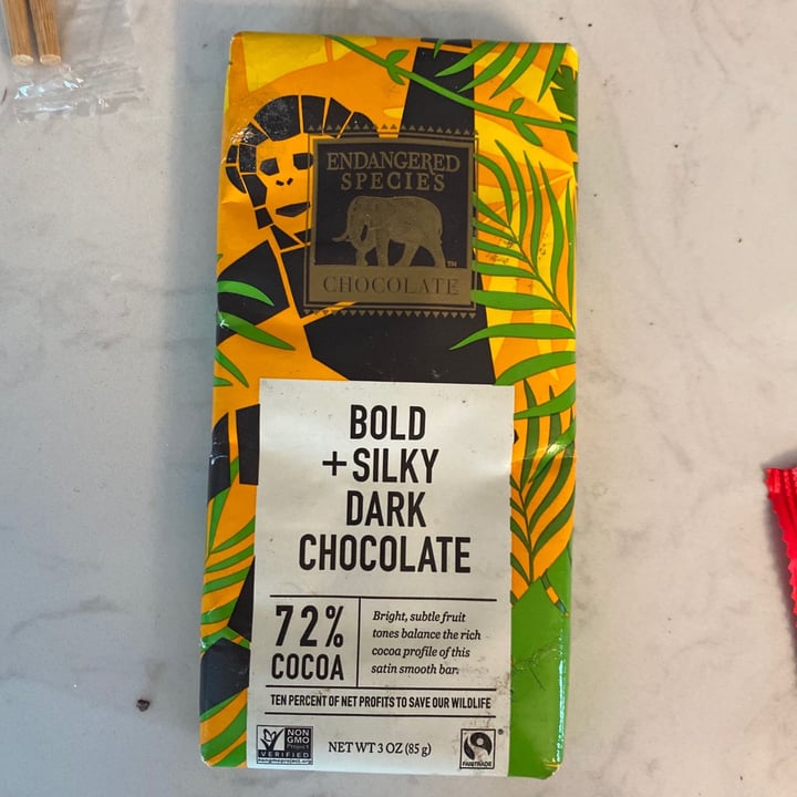 photo of Endangered Species Chocolate Bold And Silky Dark Chocolate shared by @veghunter on  16 Jun 2020 - review