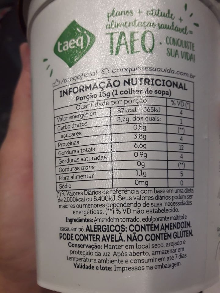 review photo of Taeq Pasta de amendoim Taeq shared by @renatoff on 15 Apr 2020 - review
