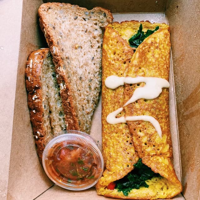 Photo of the dish “Chick’frea Omelette With Multigrain Toast”