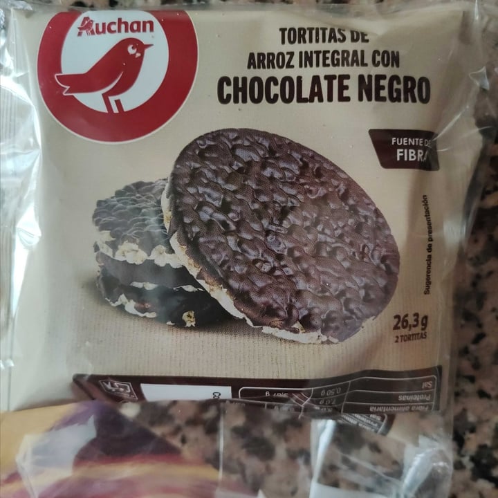 photo of Auchan Tortitas de arroz integral con chocolate negro shared by @robertatma on  04 Apr 2021 - review
