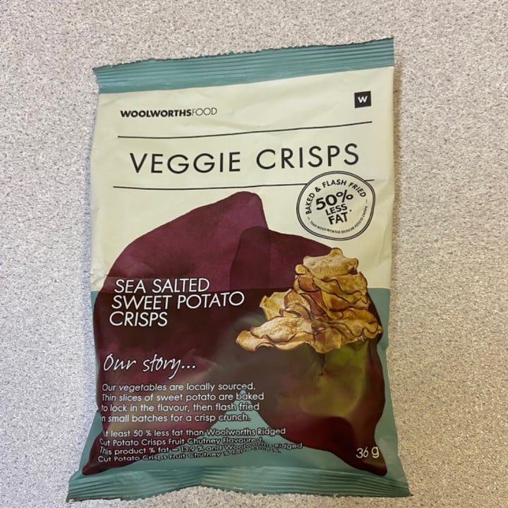 review photo of Woolworths Food Veggie Crisps Sea Salted Sweet Potato Crisps shared by @gracedocarmo on 26 Mar 2022 - review