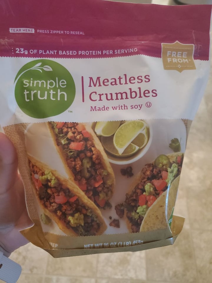 photo of Simple Truth Meatless crumbles shared by @celery on  10 Dec 2019 - review