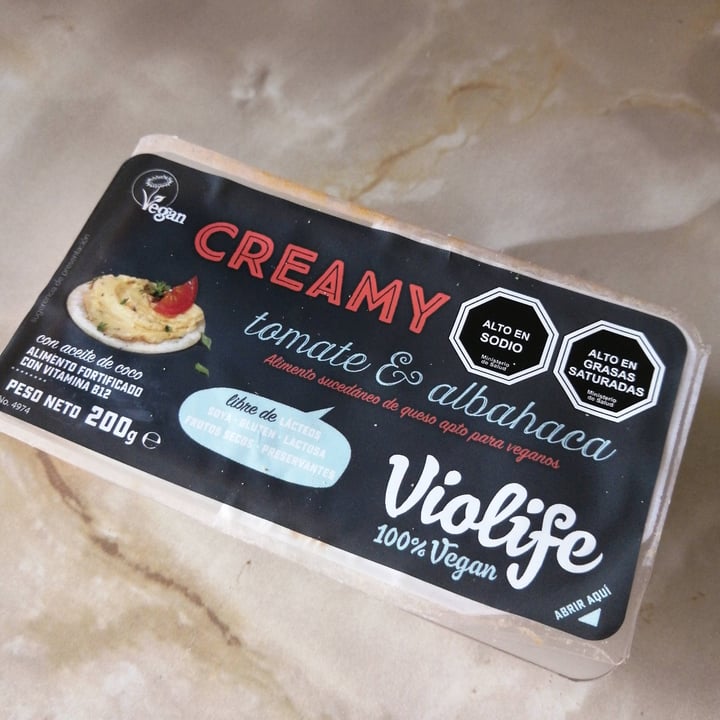 photo of Violife Creamy Tomato and basil shared by @unknownveg on  28 Nov 2020 - review