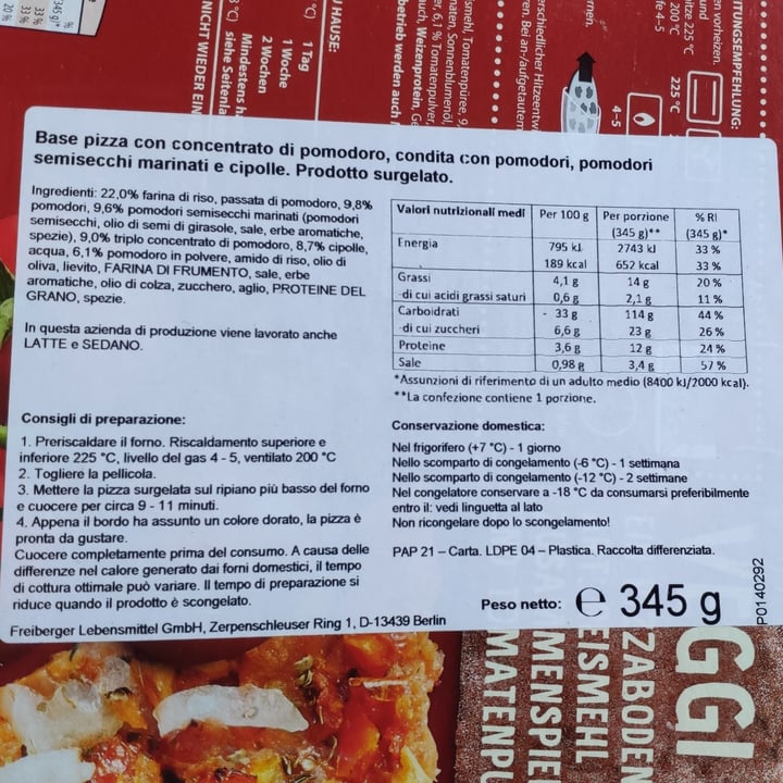 review photo of PIZZ‘AH veggi base pizza, pomodori semisecchi marinati e cipolla shared by @egcmi on 23 Sep 2021 - review