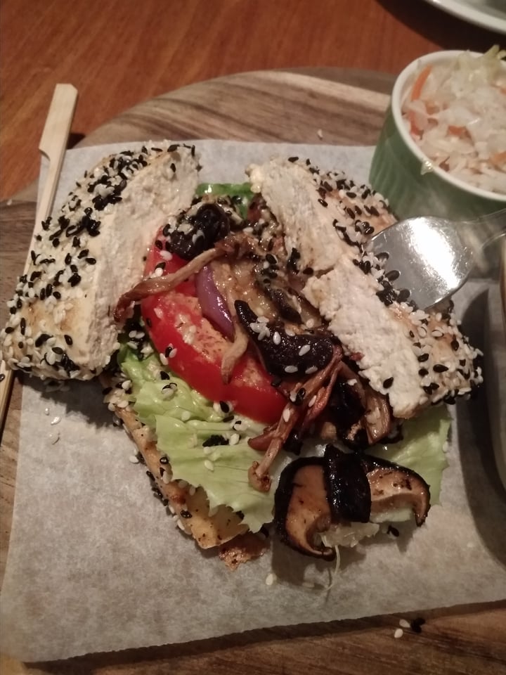 photo of The Living Cafe Sesame Tofu Burger shared by @yamspotatoes on  30 Mar 2019 - review