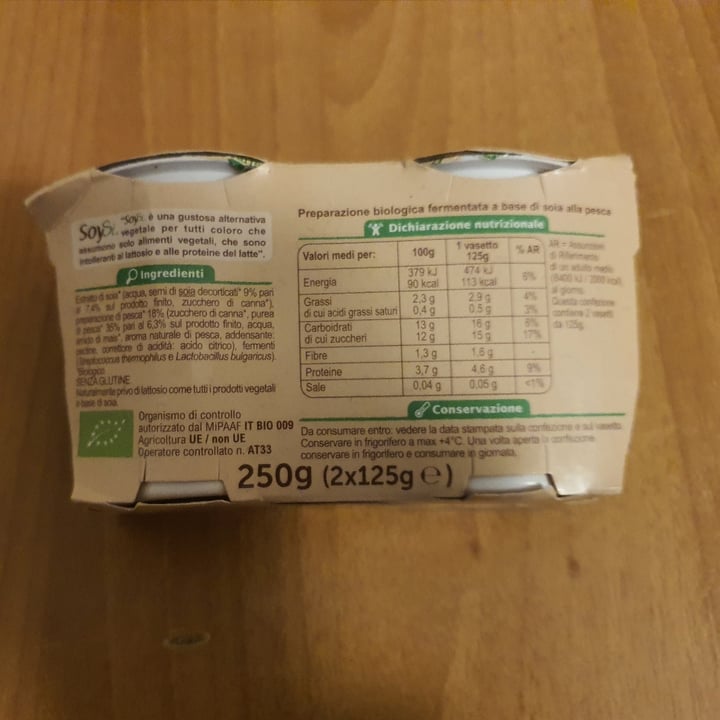 photo of Carrefour Bio Yogurt Soysì pesca shared by @chiaraar on  14 Nov 2022 - review