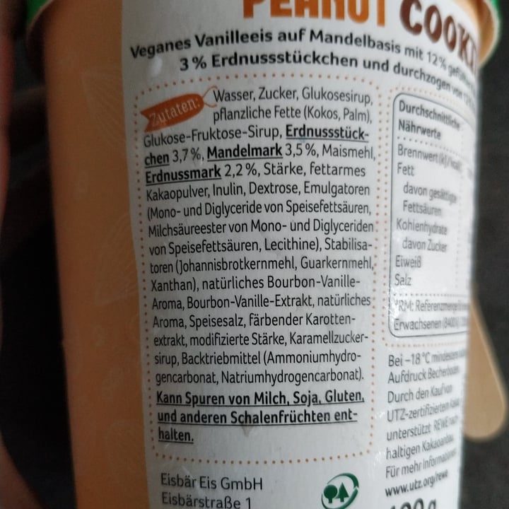 photo of REWE Beste Wahl Peanut Cookie Ice Cream shared by @annegrete on  15 Mar 2021 - review