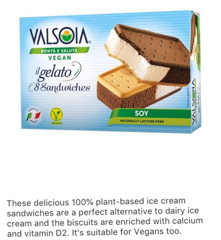 photo of Valsoia Soya Ice Cream Sandwiches shared by @melodyp on  18 Dec 2019 - review