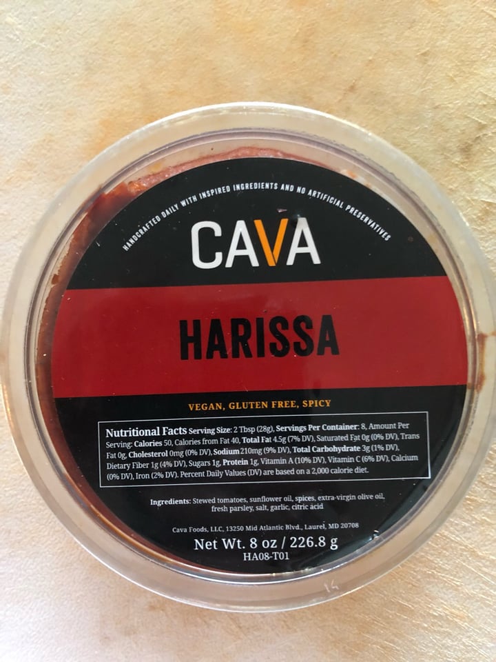 photo of Cava Cava harissa shared by @coolcat on  22 Jun 2019 - review