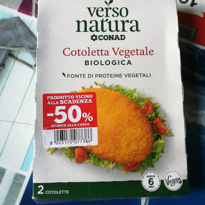 photo of Verso Natura Conad Veg Cotoletta Vegetale Biologica shared by @claudiaromeo on  24 Aug 2022 - review
