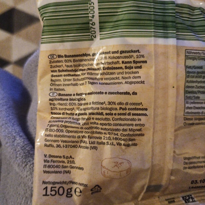 photo of Alesto Bio banana chips shared by @silviag on  07 Dec 2021 - review