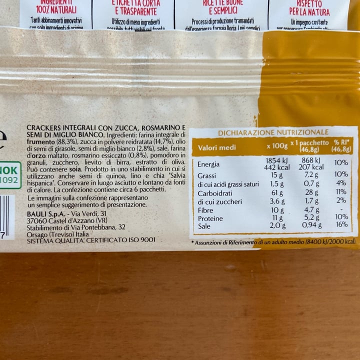 review photo of Doria Semplicissimi Con Zucca, Rosmarino E Semi Di Miglio Bianco shared by @xxva on 27 Mar 2022 - review