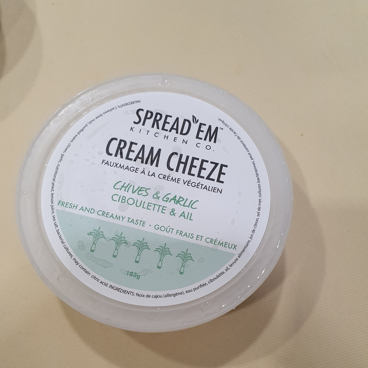 Spread'Em Kitchen Chives & Garlic Cashew Cream Cheeze Reviews abillion