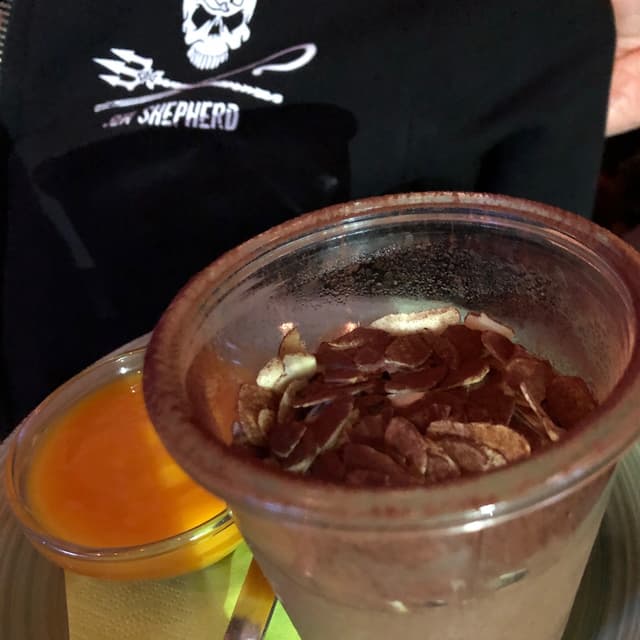 Foto del piatto “Mandelmousse au Chocolate”