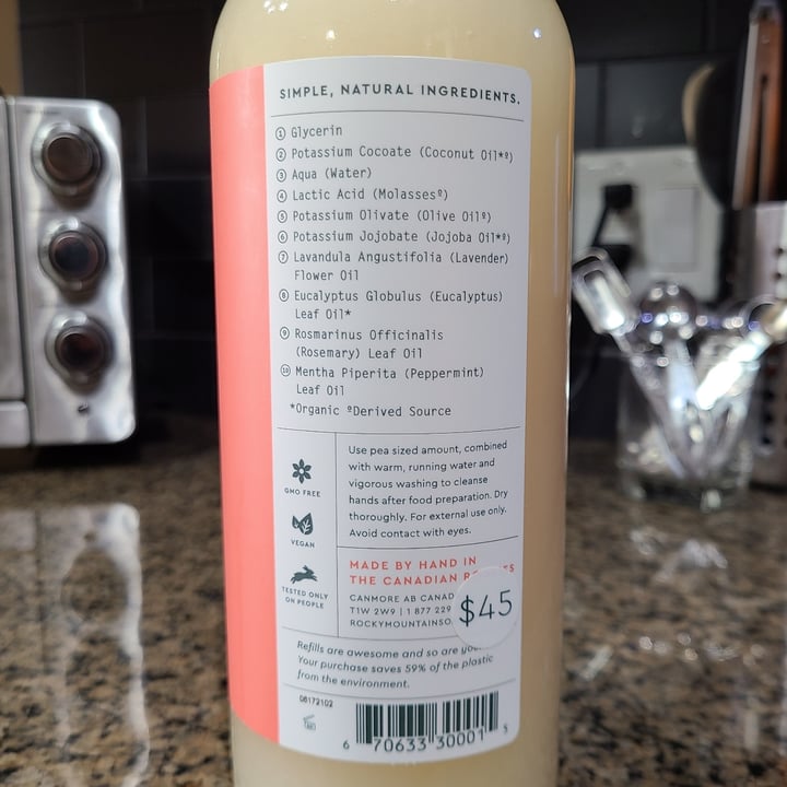 review photo of Rocky Mountain Soap Co. Antibacterial Kitchen Hand Soap shared by @bisingular on 04 Oct 2021 - review