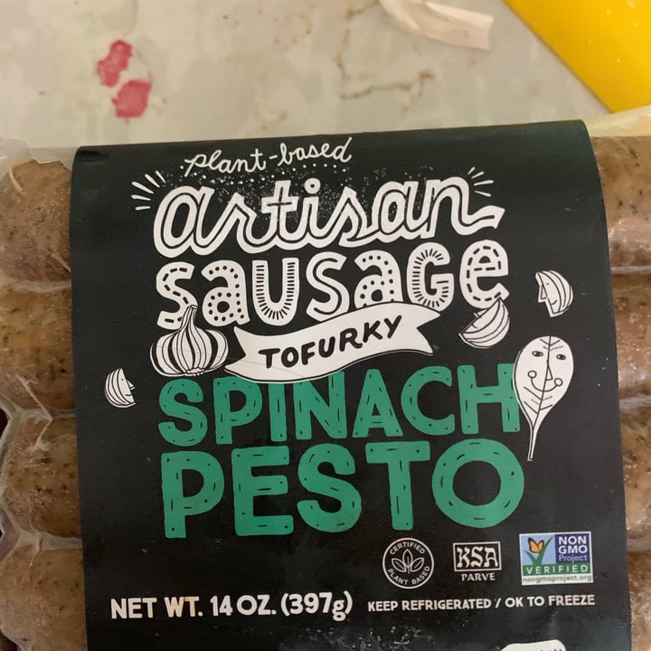 photo of Tofurky Artisan Sausage Spinach Pesto shared by @ehansen on  08 May 2020 - review