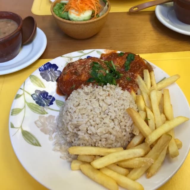 Photo of the dish “bife de soja a parmegiana”