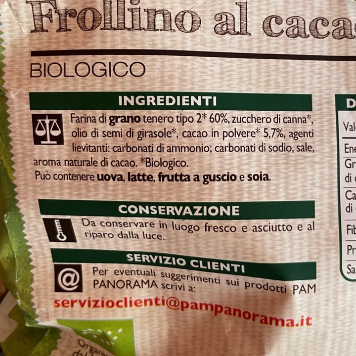 photo of Pam & PANORAMA Frollino al Cacao - Biologico shared by @fioredicampo on  10 Jul 2022 - review