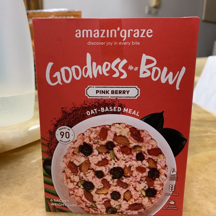 photo of Amazin' graze Pink Berry Goodness In A Bowl shared by @yashermin on  27 Apr 2020 - review