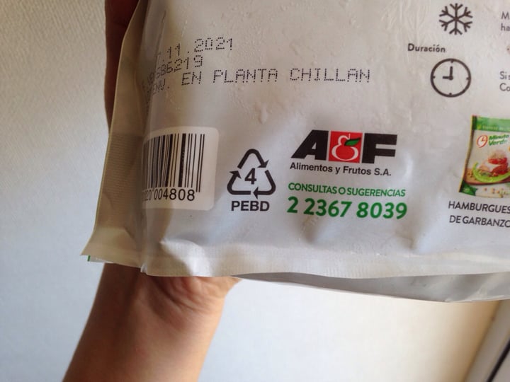 review photo of Minuto verde Hamburguesas de Lentejas shared by @brvjave on 20 Feb 2020 - review