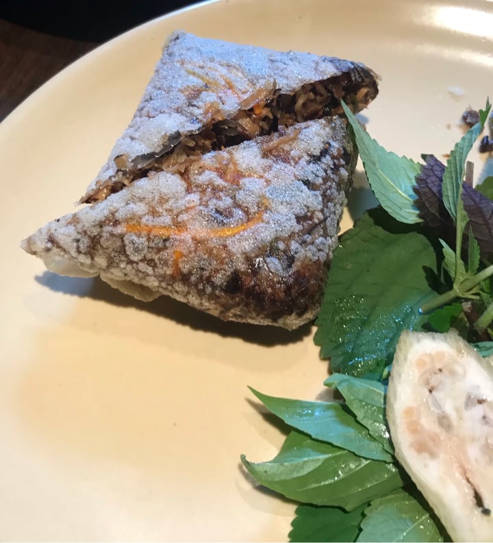 review photo of Hum Vegetarian, Garden & Restaurant Square spring roll shared by @tiny-traveller on 12 Sep 2020 - review