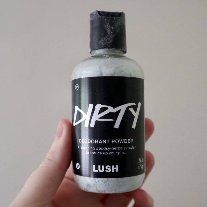 LUSH Fresh Handmade Cosmetics Dirty Deodorant Powder Review | abillion