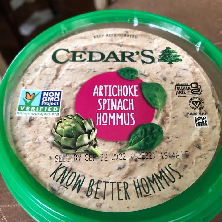 photo of Cedar's Foods Artichoke spinach Hommus shared by @allycat38 on  07 Jun 2022 - review
