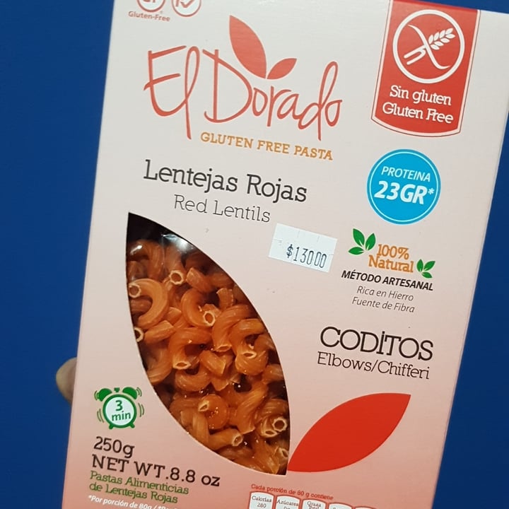 photo of El Dorado Gluten Free Pasta Coditos de lentejas rojas shared by @catacc on  21 Apr 2021 - review