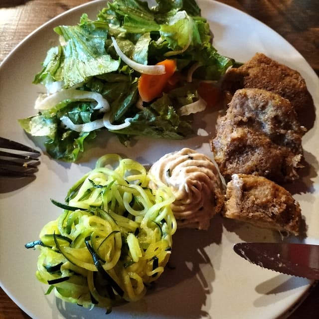 Foto del plato “Cotolette di soia panate”
