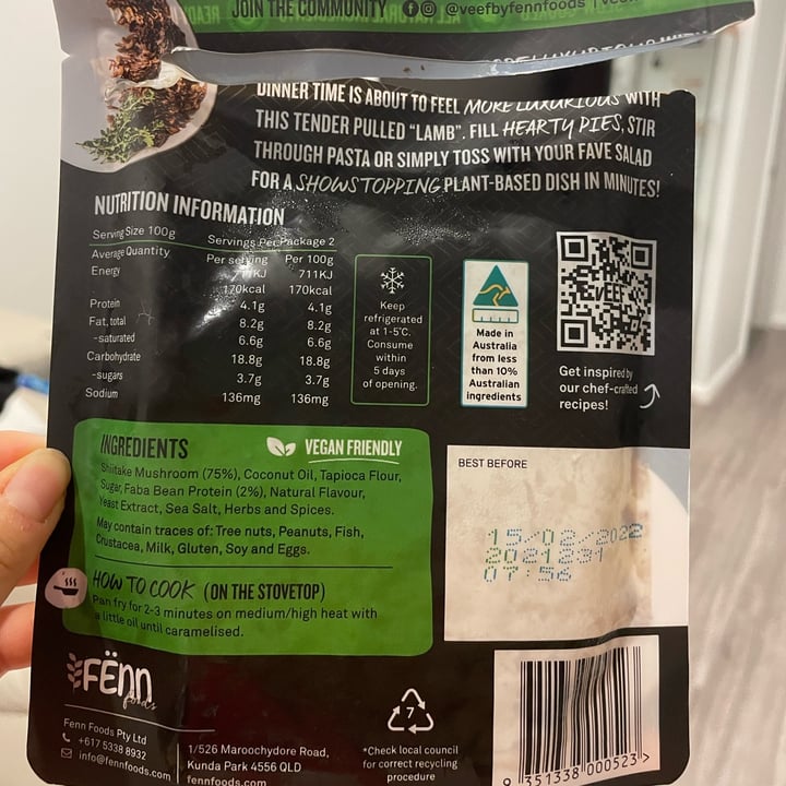 review photo of Veef Plant Based Pulled Lamb shared by @prishuynh on 27 Feb 2022 - review