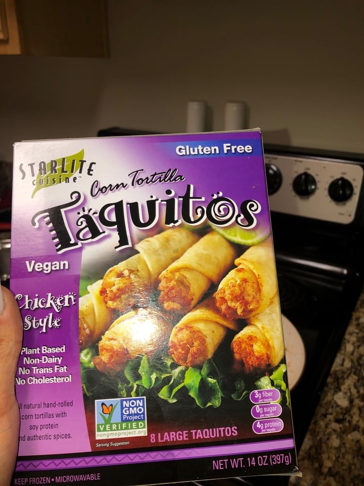 photo of Starlite Cuisine Vegan “Chicken Style” Taquitos shared by @soulyloveandlight on  01 Apr 2020 - review