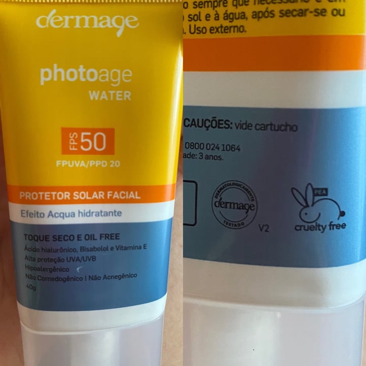 photo of Dermage Protetor Solar Facial Photoage Water shared by @anapaula2022 on  26 Apr 2022 - review