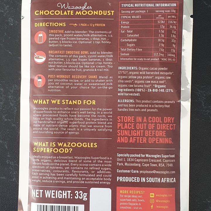 photo of Wazoogles Superfood Chocolate protein powder shared by @marcellekeet on  07 Aug 2021 - review
