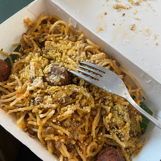 菜肴“Vegan meatball pasta”的照片