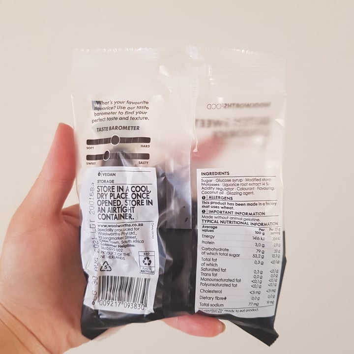 photo of Woolworths Food Dutch Sweet Liquorice shared by @karenhsu on  21 Jan 2021 - review