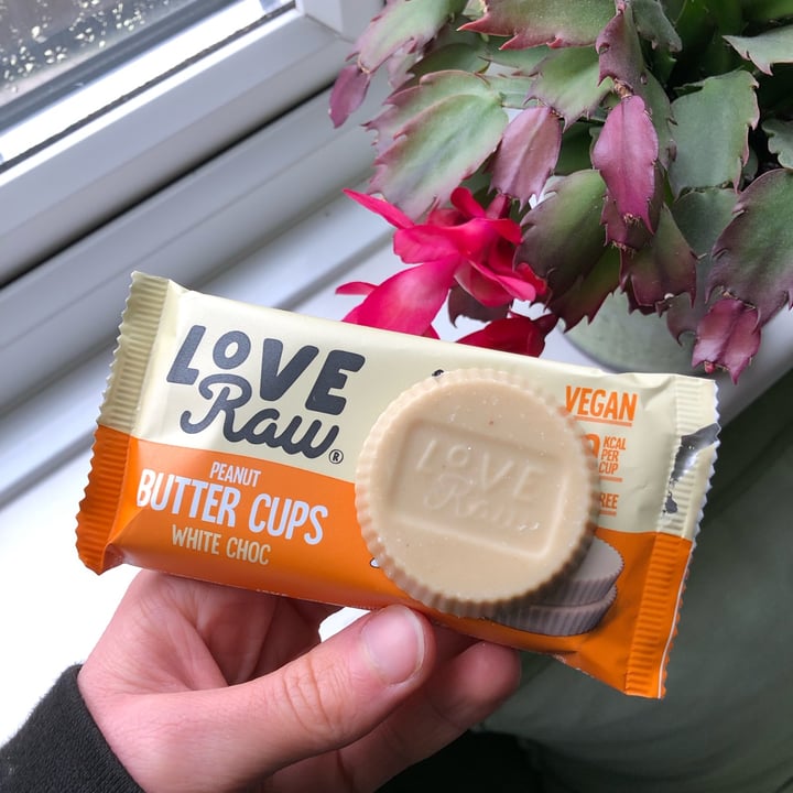 photo of LoveRaw Peanut butter cups white choc shared by @yourlocalvegan on  25 Mar 2022 - review