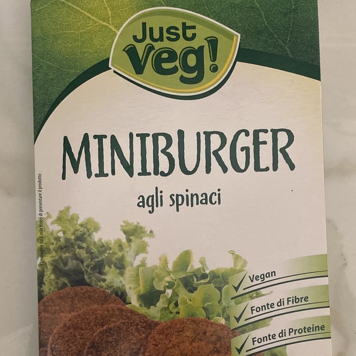 photo of Just Veg! (ALDI Italy) Miniburger agli Spinaci shared by @lindapuravida on  14 Jun 2022 - review