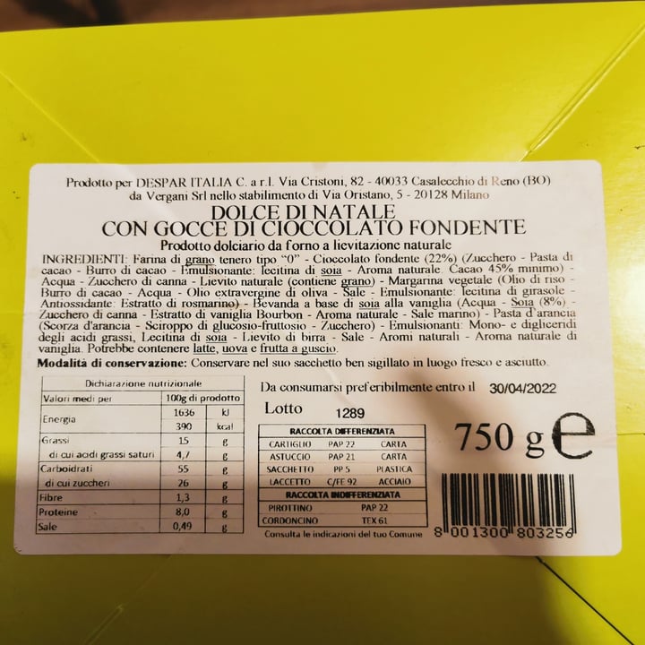 review photo of Despar Dolce Natale shared by @lasavo on 22 Jan 2022 - review