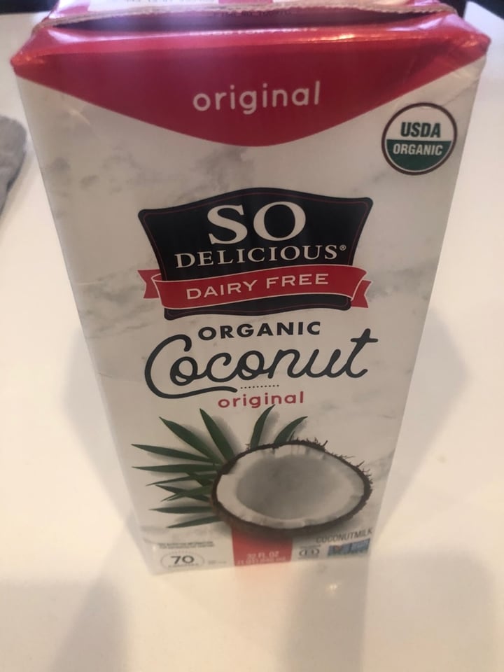 photo of So Delicious Dairy Free Organic Coconut Original shared by @tatianamgriffin on  06 Apr 2020 - review