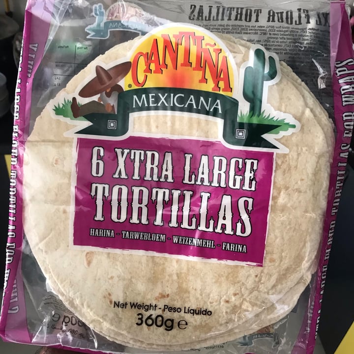 photo of Cantina Mexicana Xtra Large Tortillas shared by @veganniran on  24 Jan 2021 - review