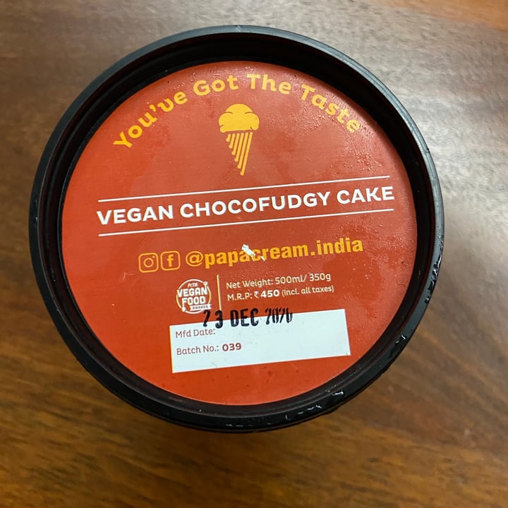 photo of Papacream Vegan Choco Fudgy Ice Cream shared by @adinteee on  22 Apr 2021 - review