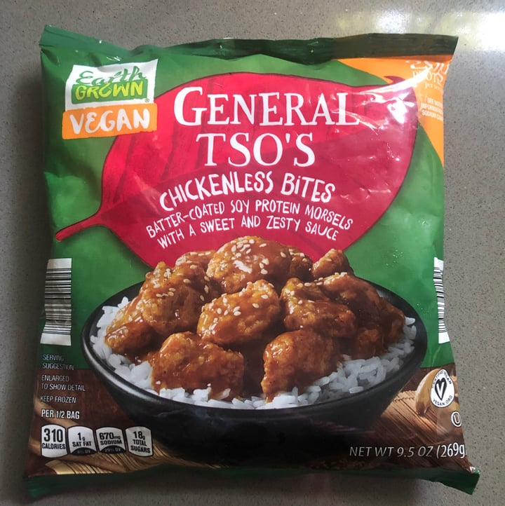 photo of Earth Grown General Tso’s Chickenless Bites shared by @saralovesveggies on  05 Oct 2022 - review