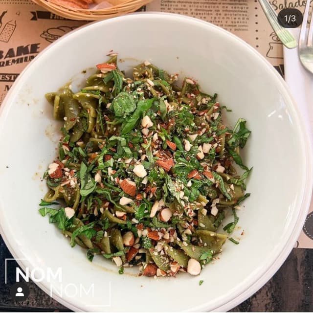 Photo of the dish “Fusolini Artesanales Con Pesto”