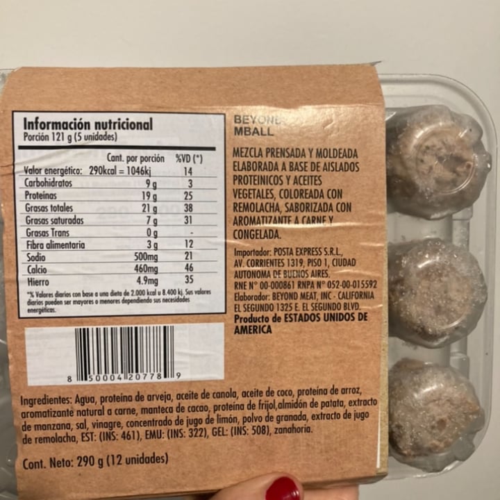 photo of Beyond Meat Albóndigas Vegetales shared by @taismf on  27 Sep 2022 - review