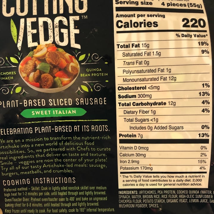 photo of Reese Plant-Based Sliced Sausage (Sweet Italian) shared by @cumberlandplateaupam on  08 Oct 2022 - review